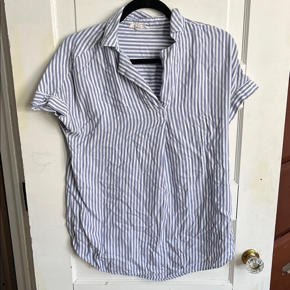 beachlunchlounge Blue and White Striped Tunic